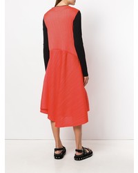 orange ausgestelltes Kleid von Pleats Please By Issey Miyake