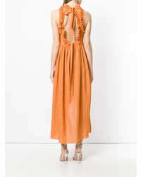 orange ausgestelltes Kleid von Magda Butrym