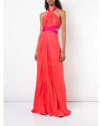 orange Ballkleid mit Ausschnitten von Brandon Maxwell