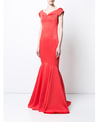 orange Ballkleid von Zac Zac Posen