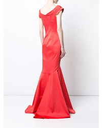 orange Ballkleid von Zac Zac Posen