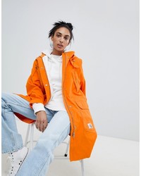 orange Baumwollparka