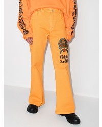 orange bedruckte Jeans von VIVENDII