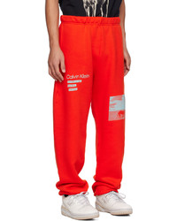 orange bedruckte Jogginghose von Calvin Klein