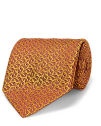 orange bedruckte Krawatte von Charvet