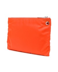 orange bedruckte Leder Clutch von Calvin Klein 205W39nyc