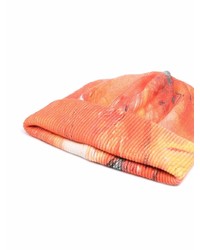 orange bedruckte Mütze von Moschino