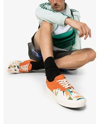 orange bedruckte Segeltuch niedrige Sneakers von Vans