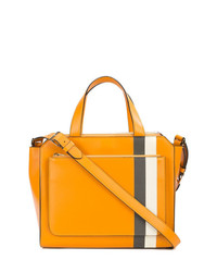 orange bedruckte Shopper Tasche aus Leder von Valextra
