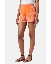 orange bedruckte Shorts