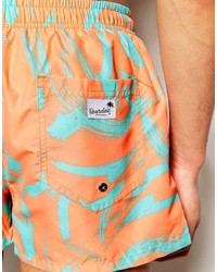 orange bedruckte Shorts