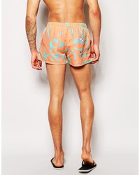 orange bedruckte Shorts