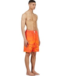 orange bedruckte Shorts von Katie Eary