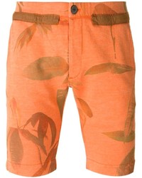 orange bedruckte Shorts von Paul Smith