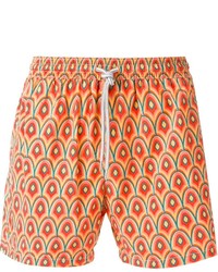 orange bedruckte Shorts