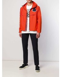 orange bedruckte Windjacke von Moncler