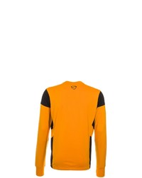 orange bedruckter Fleece-Pullover mit einem Rundhalsausschnitt von Nike