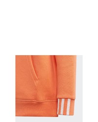 orange bedruckter Pullover mit einem Kapuze von adidas Originals