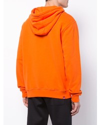 orange bedruckter Pullover mit einem Kapuze von Mostly Heard Rarely Seen 8-Bit