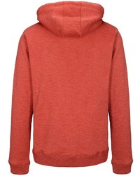 orange bedruckter Pullover mit einem Kapuze von BASEFIELD