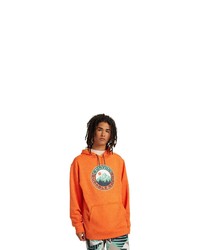 orange bedruckter Pullover mit einem Kapuze von Burton