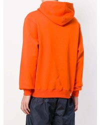 orange bedruckter Pullover mit einem Kapuze von Stampd