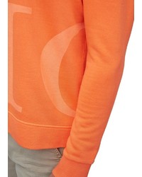 orange bedruckter Pullover mit einem Kapuze von Marc O'Polo