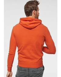 orange bedruckter Pullover mit einem Kapuze von Superdry