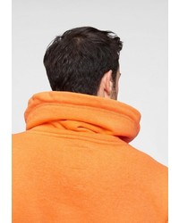 orange bedruckter Pullover mit einem Kapuze von Tom Tailor