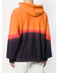 orange bedruckter Pullover mit einem Kapuze von Heron Preston