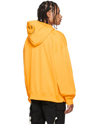 orange bedruckter Pullover mit einem Kapuze von Mastermind World