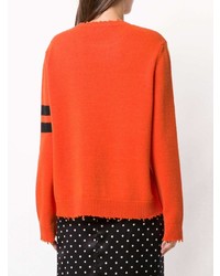 orange bedruckter Pullover mit einem Rundhalsausschnitt von RED Valentino