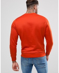 orange bedruckter Pullover mit einem Rundhalsausschnitt von Diesel