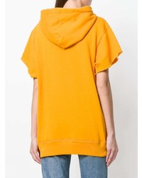 orange bedruckter Pullover mit einer Kapuze von Isabel Marant Etoile