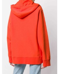 orange bedruckter Pullover mit einer Kapuze von Golden Goose Deluxe Brand