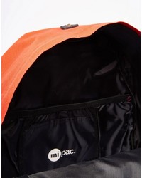 orange bedruckter Segeltuch Rucksack von Mi-pac
