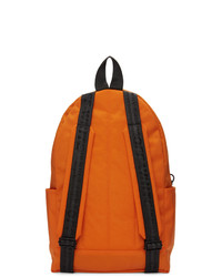 orange bedruckter Segeltuch Rucksack von Off-White