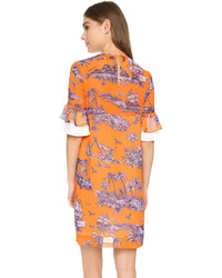 orange bedrucktes Freizeitkleid von Just Cavalli