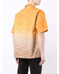 orange bedrucktes Kurzarmhemd von Mauna Kea
