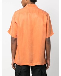 orange bedrucktes Kurzarmhemd von Maharishi