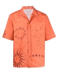orange bedrucktes Kurzarmhemd von Family First