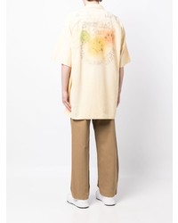 orange bedrucktes Kurzarmhemd von Maison Mihara Yasuhiro