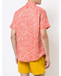 orange bedrucktes Kurzarmhemd von Onia