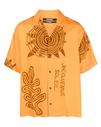 orange bedrucktes Kurzarmhemd von Jacquemus