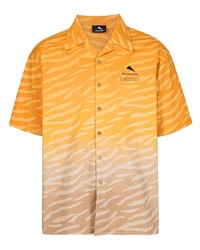 orange bedrucktes Kurzarmhemd von Mauna Kea