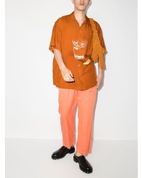 orange bedrucktes Kurzarmhemd von Jacquemus