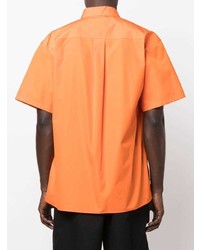 orange bedrucktes Kurzarmhemd von Moschino