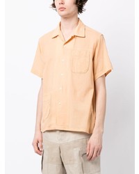 orange bedrucktes Kurzarmhemd von Engineered Garments