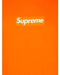 orange bedrucktes Langarmshirt von Supreme