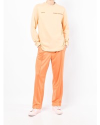 orange bedrucktes Langarmshirt von Bianca Saunders